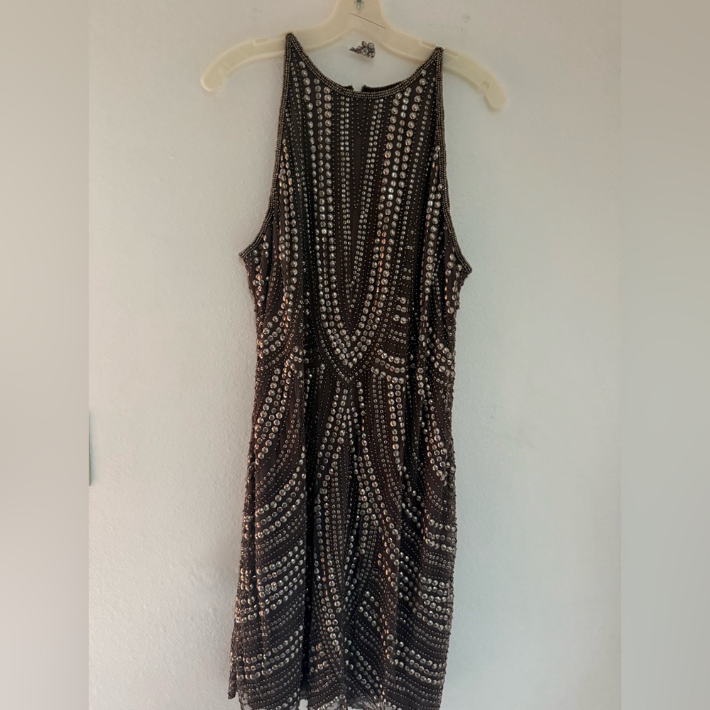 Pisarro Night Semi-formal Silver Beaded Dress